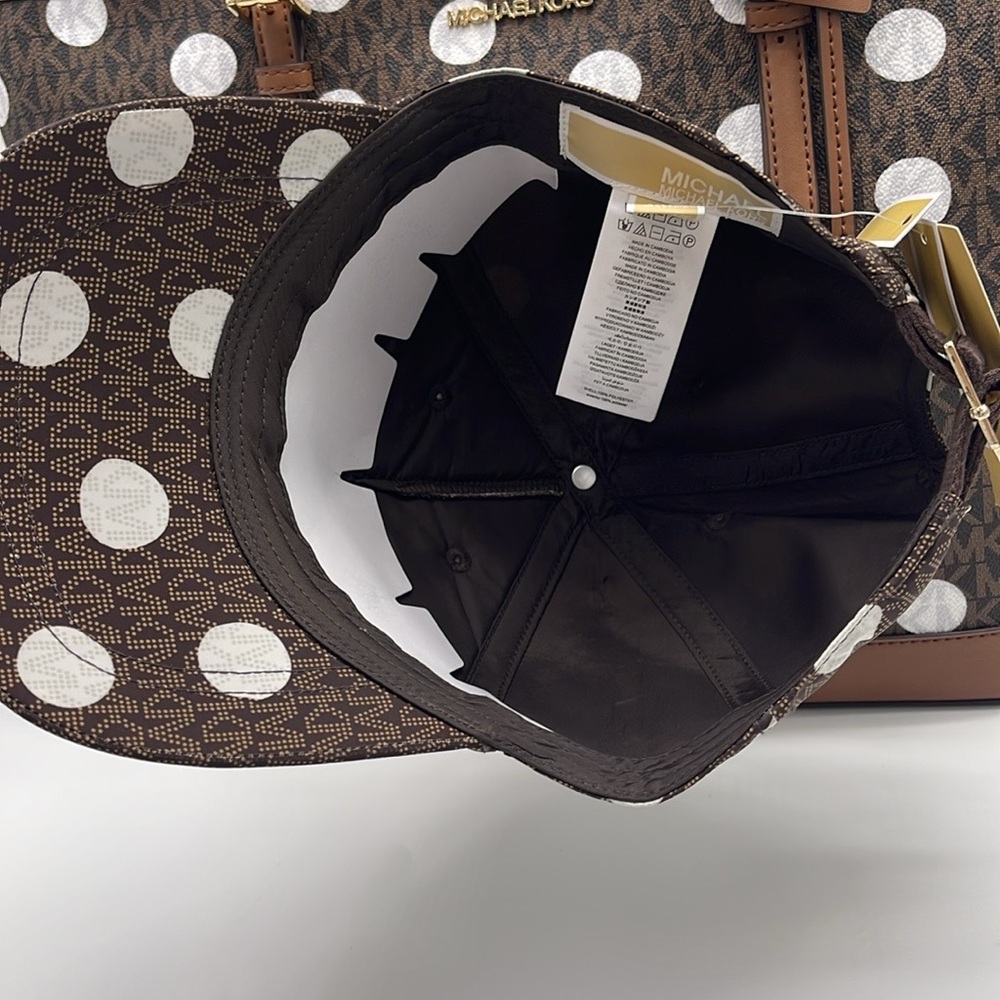 Michael Kors Women's Baseball Cap Hat Adjustable OS Chocolate BROWN DOTS
NWT - Picture 12 of 16